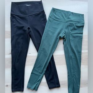 All In Motion Kids Green and Black Leggings